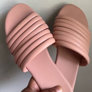Pink Slides Women’s Size 9 Flats Slip On Sandals Minimalist Cofy Beach Size 9